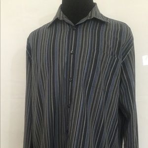 Kenneth Roberts Platinum Blue Gray Stripes Sz XL